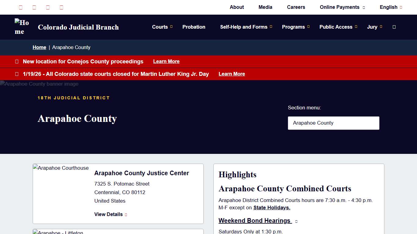 Arapahoe County | Colorado Judicial Branch